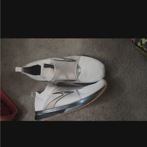 Sleek White and Black Athletic Shoes